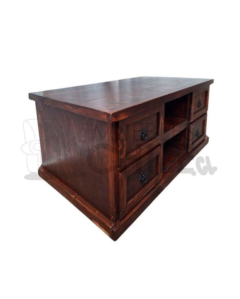 Mesa de centro rustica 94x58cm tinturada