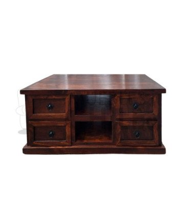 Mesa de centro rustica 94x58cm tinturada