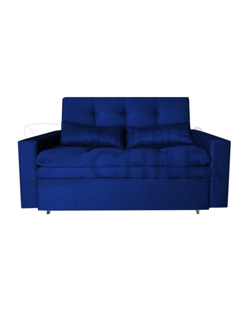 Sofá Cama Acolchado 190cm Brazo Recto en Lino | Muebles Chile