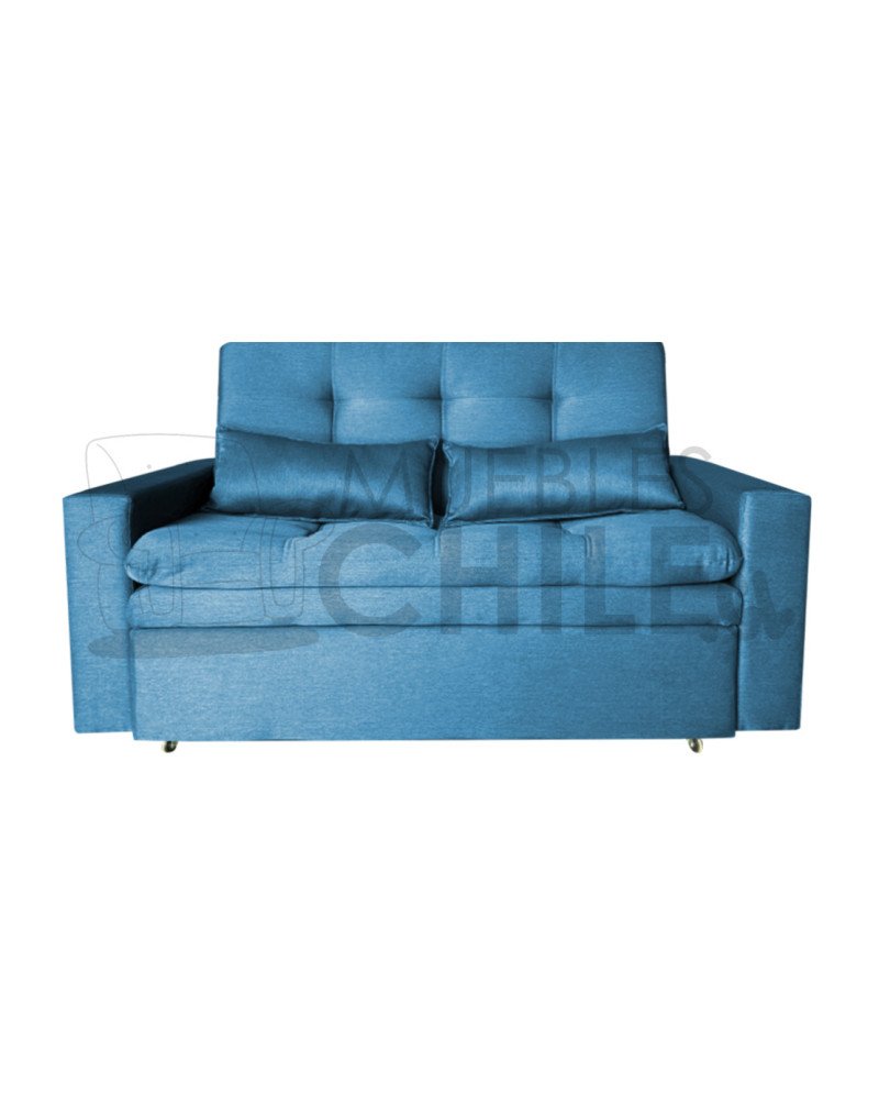 Sofá Cama Acolchado 190cm Brazo Recto en Lino | Muebles Chile