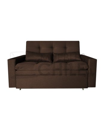 Sofá Cama Acolchado 190cm Brazo Recto en Lino | Muebles Chile