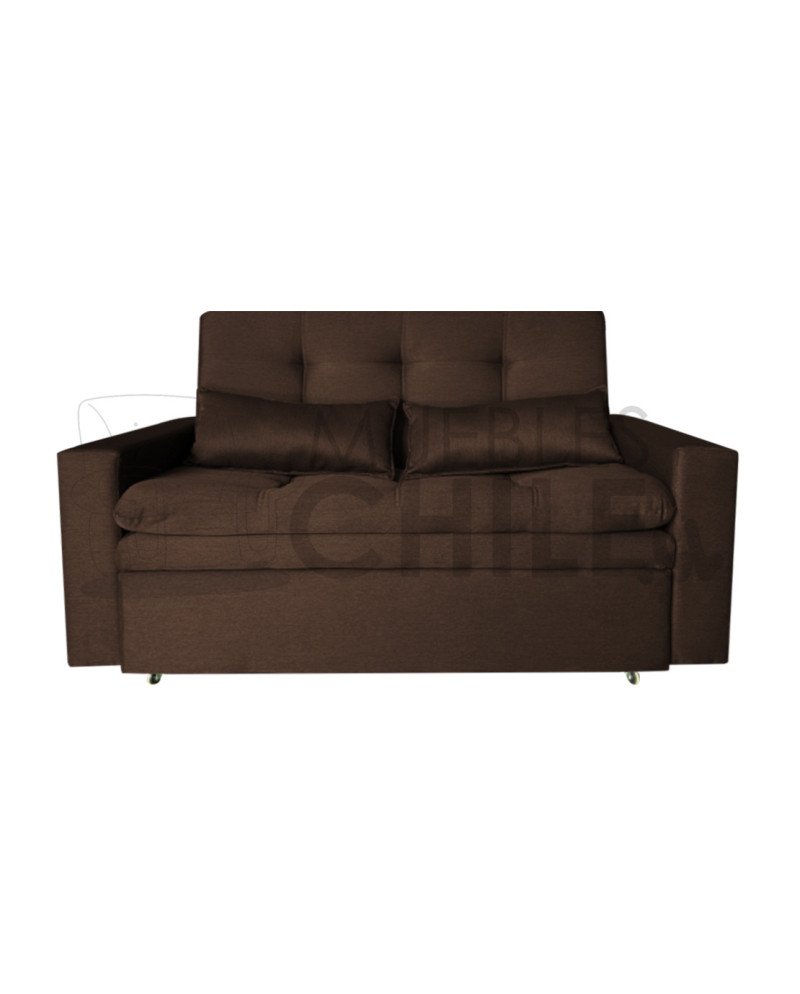 Sofá Cama Acolchado 190cm Brazo Recto en Lino | Muebles Chile