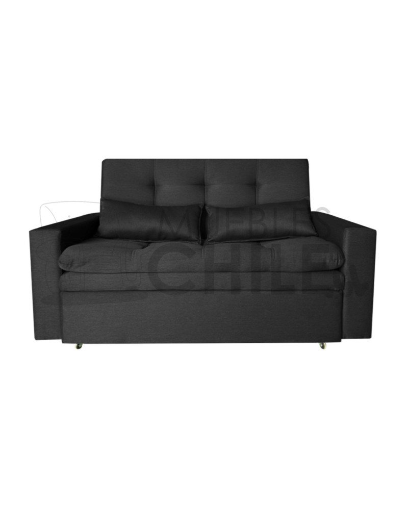 Sofá Cama Acolchado 190cm Brazo Recto en Lino | Muebles Chile