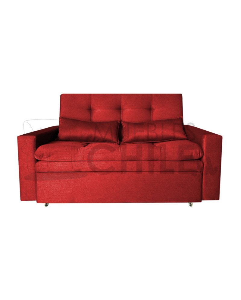 Sofá Cama Acolchado 190cm Brazo Recto en Lino | Muebles Chile