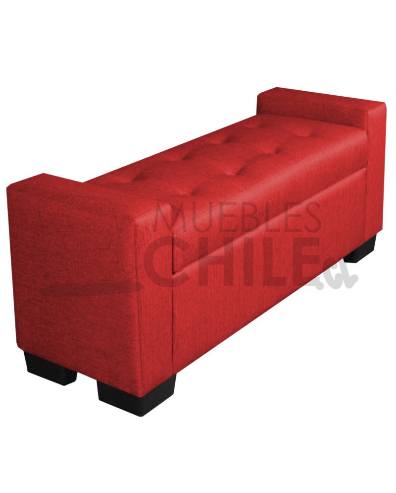 BANQUETA BAUL BRAZO RECTO TAPIZ LINO