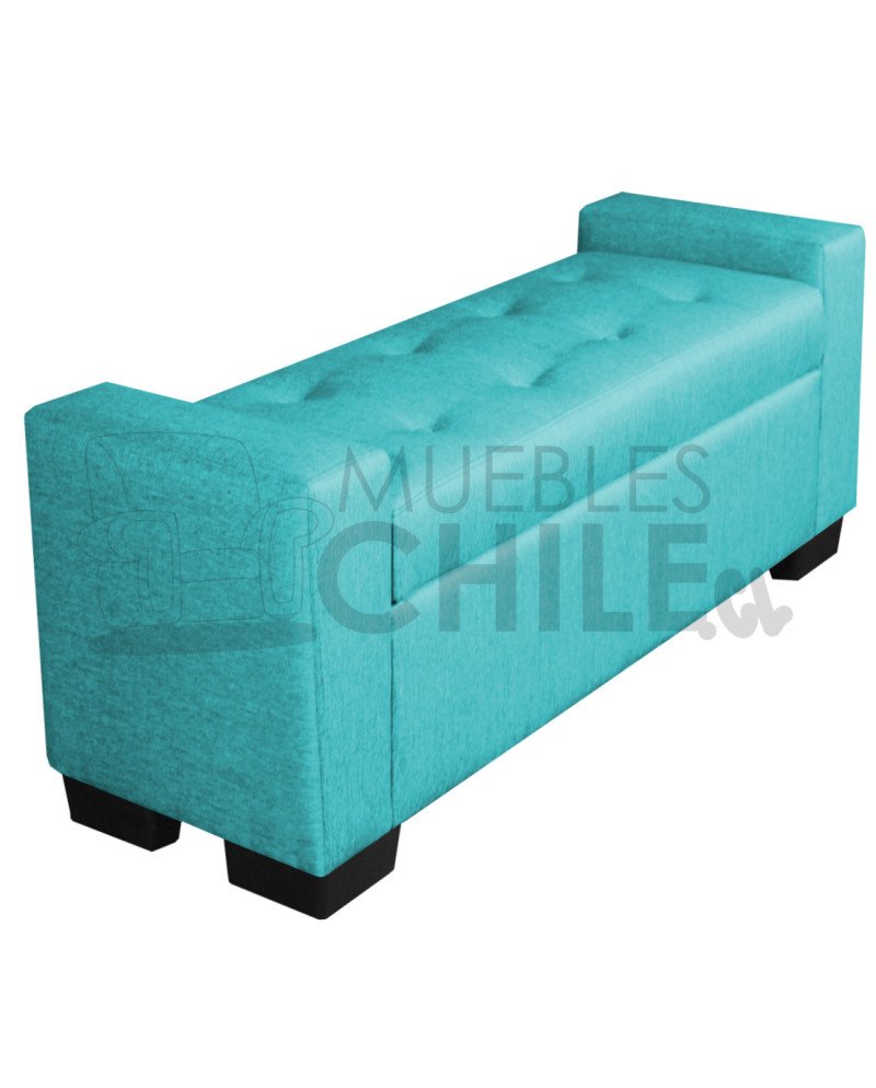 BANQUETA BAUL BRAZO RECTO TAPIZ LINO