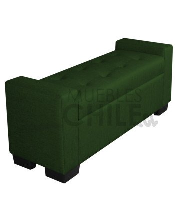 BANQUETA BAUL BRAZO RECTO TAPIZ LINO