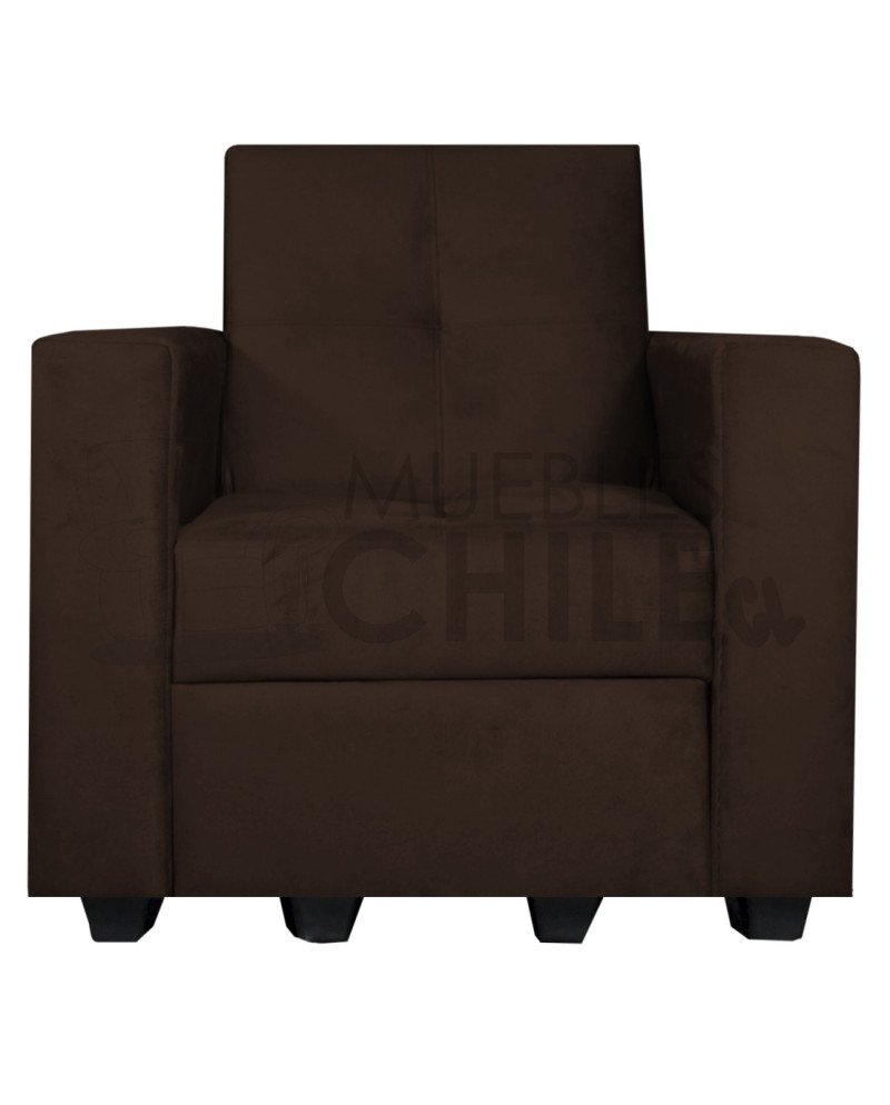 Sofá Cama Brazo Recto 100cm Felpa – Compacto y Reclinable