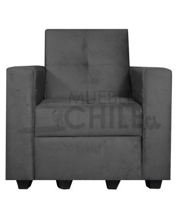 Sofá Cama Brazo Recto 100cm Felpa – Compacto y Reclinable