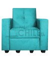 Sofá Cama Brazo Recto 100cm Felpa – Compacto y Reclinable