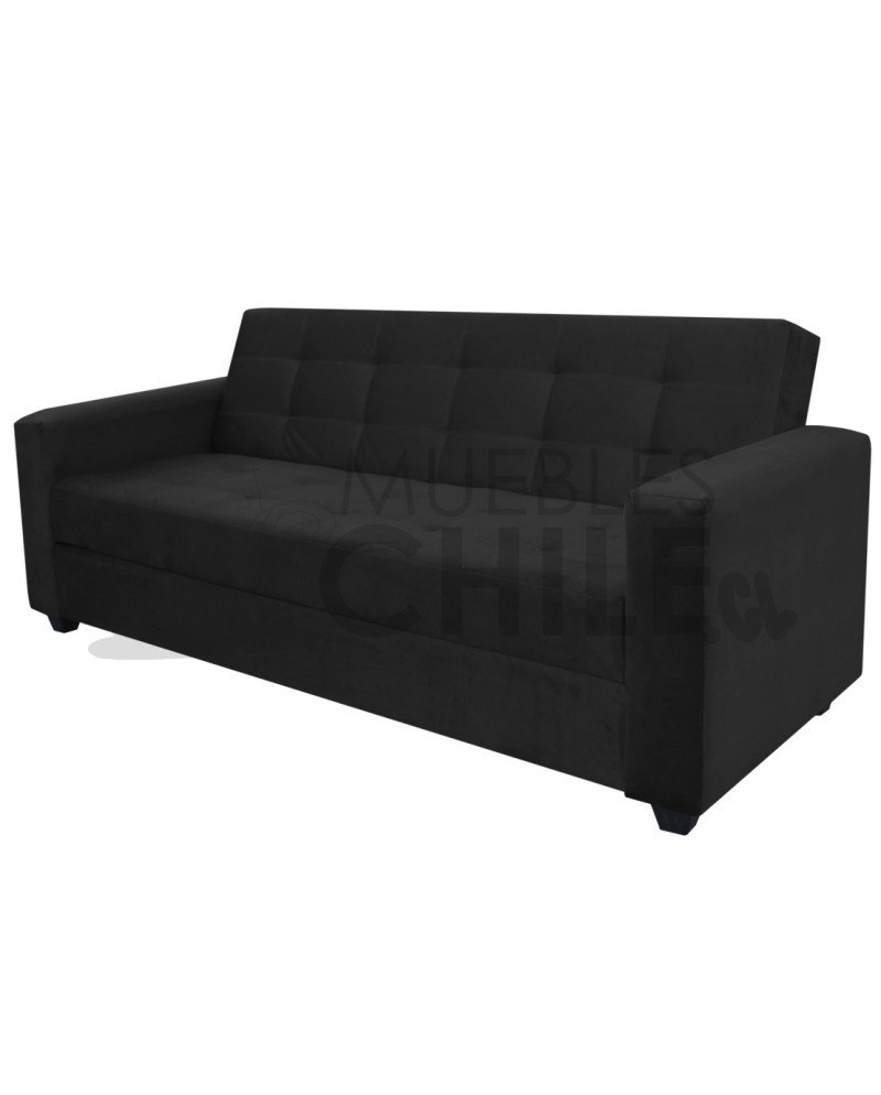 Sofá Cama Baúl Brazo Recto PU – Sofá Cama con Almacenamiento y Respaldo Reclinable