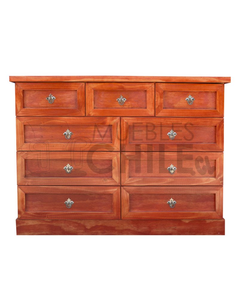 Cómoda Rústica con Riel Telescópico Metálico 120CM – Muebles Chile