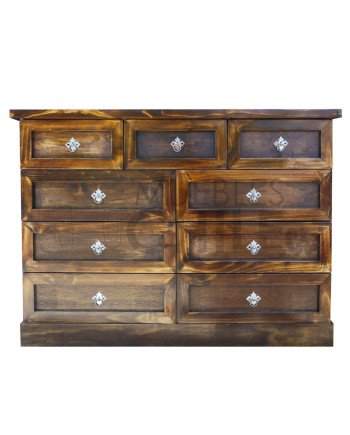 Cómoda Rústica con Riel Telescópico Metálico 120CM – Muebles Chile