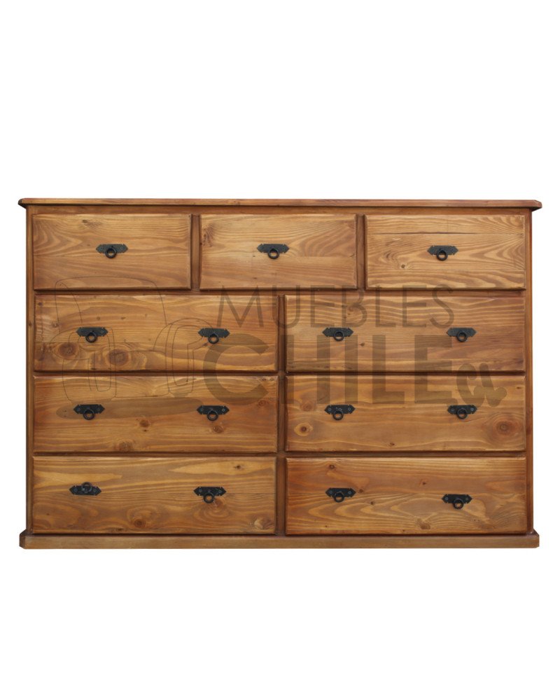 Cómoda Rústica en Pino Oregón 150cm – Muebles Chile