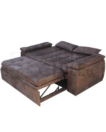 Sofá Cama Acolchado 190cm Cuero – Reclinable y Amplio