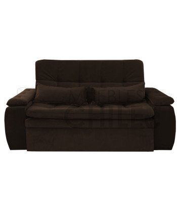 Sofá Cama Acolchado 190cm Felpa – Reclinable y Amplio