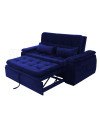 Sofá Cama Acolchado 190cm Felpa – Reclinable y Amplio