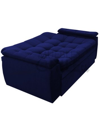 Sofá Cama Acolchado 190cm Felpa – Reclinable y Amplio