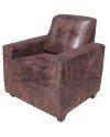 SILLON MONTREAL 1 CUERPO CUERO BONDED ENVEJECIDO