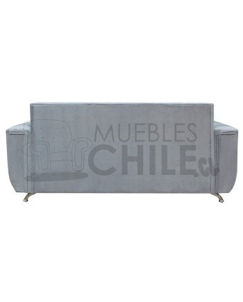 Sofá Espacio 3 Cuerpos con 2 Pouf Felpa – Sofá Amplio y Moderno para Living