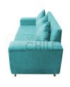 Sofá Espacio 2 Cuerpos con 2 Pouf Felpa – Sofá Amplio y Moderno para Living
