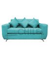 Sofá Espacio 2 Cuerpos con 2 Pouf Felpa – Sofá Amplio y Moderno para Living