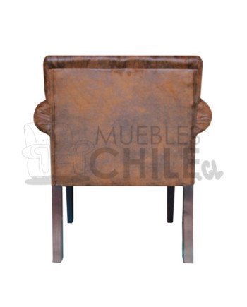 JUEGO DE LIVING CAPITONE CHESTERFIELD CUERO BONDED ENVEJECIDO