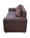 Sofá Espacio 2 Cuerpos con 2 Pouf Cuero Bonded – Sofá Moderno y Resistente para Living