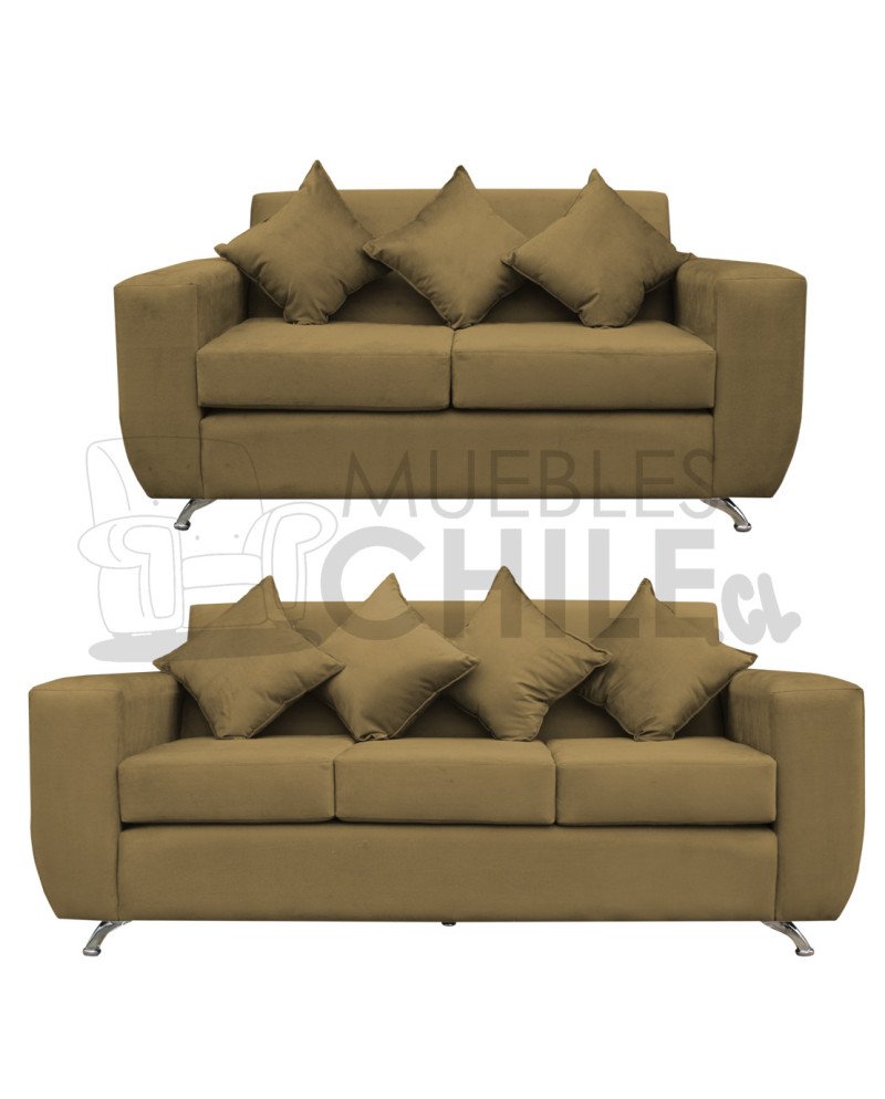 Sofá Espacio 2-3 Cuerpos felpa – Sofá Moderno y Resistente para Living