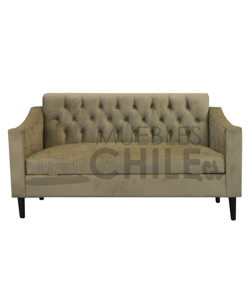 SOFA BAUL CAPITONE BRAZO CUADRADO FELPA