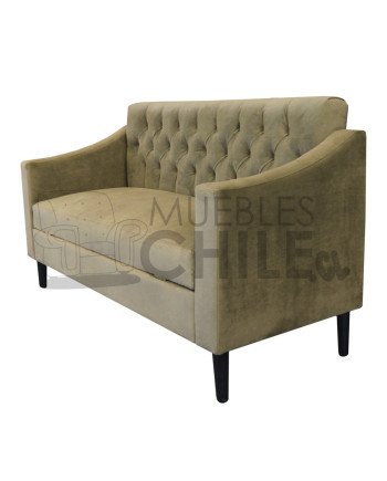 SOFA BAUL CAPITONE BRAZO CUADRADO FELPA