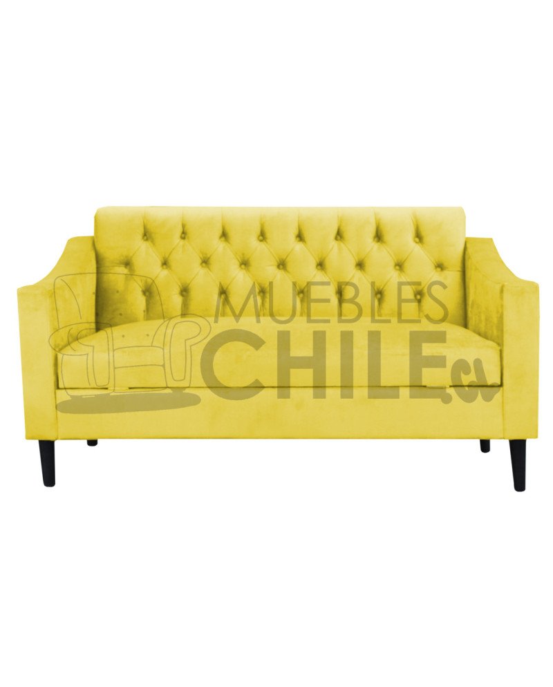 SOFA BAUL CAPITONE BRAZO CUADRADO FELPA
