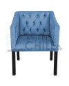 SOFA BAUL CAPITONE CON POLTRONAS BRAZO CUADRADO FELPA