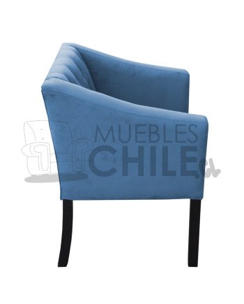 SOFA BAUL CAPITONE CON POLTRONAS BRAZO CUADRADO FELPA