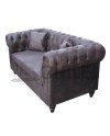 SOFA CHESTERFIELD 2 CUERPOS CUERO BONDED