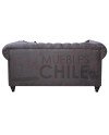 SOFA CHESTERFIELD 2 CUERPOS CUERO BONDED