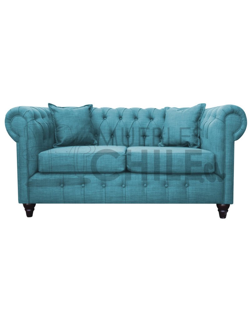 Sofa Chesterfield 2 Cuerpos Lino – Sillón Clásico Elegante y Resistente