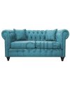 Sofa Chesterfield 2 Cuerpos Lino – Sillón Clásico Elegante y Resistente