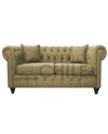 Sofa Chesterfield 2 Cuerpos Lino – Sillón Clásico Elegante y Resistente