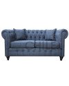 Sofa Chesterfield 2 Cuerpos Lino – Sillón Clásico Elegante y Resistente