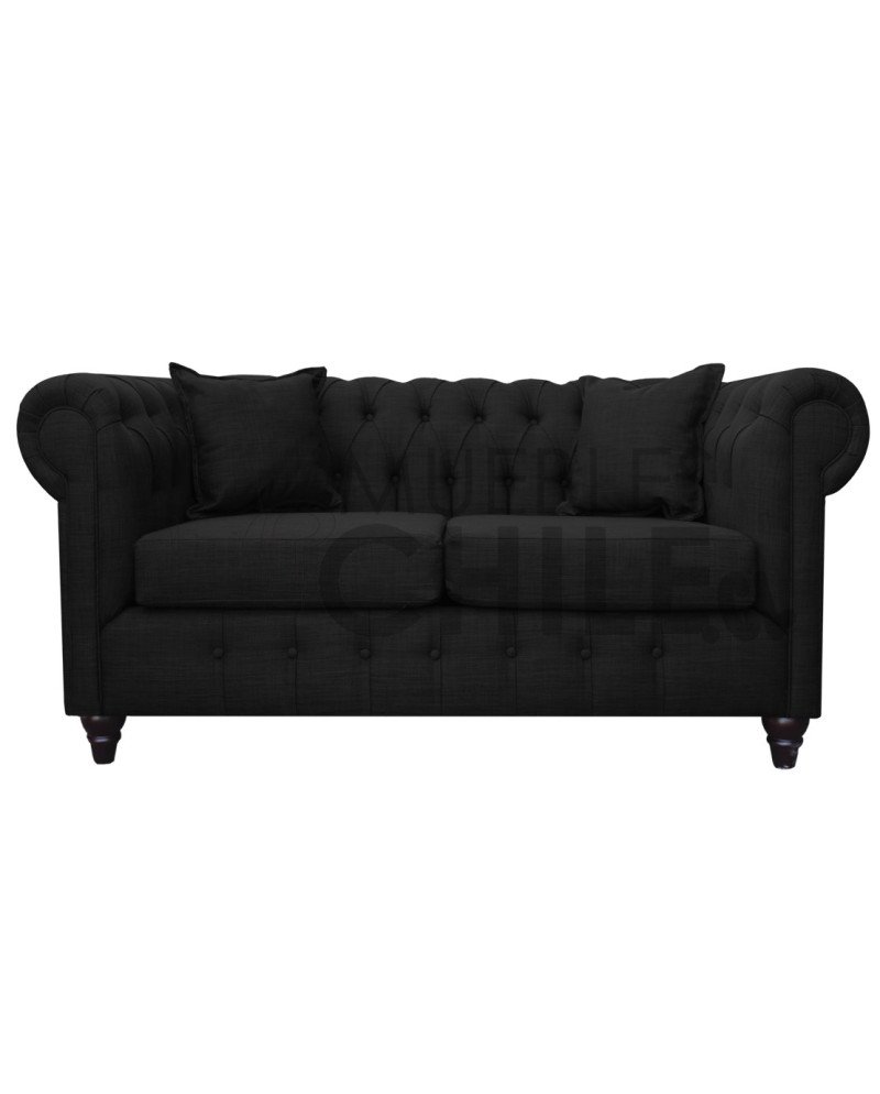 Sofa Chesterfield 2 Cuerpos Lino – Sillón Clásico Elegante y Resistente