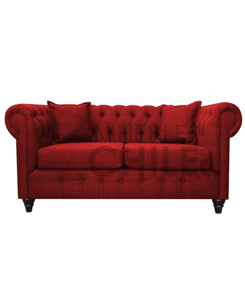 Sofa Chesterfield 2 Cuerpos Lino – Sillón Clásico Elegante y Resistente