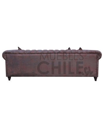 SOFA CHESTERFIELD 4 CUERPOS CUERO BONDED