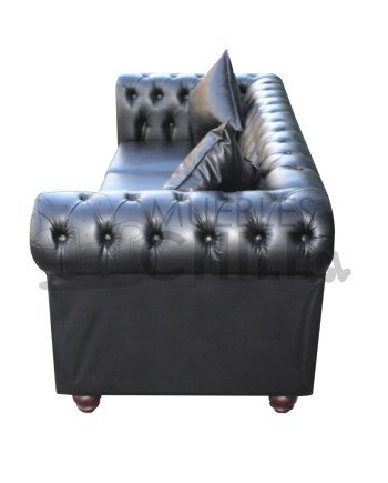 Sofá Chesterfield 3 Cuerpos en Cuero PU – Sofá Capitone Elegante y Resistente