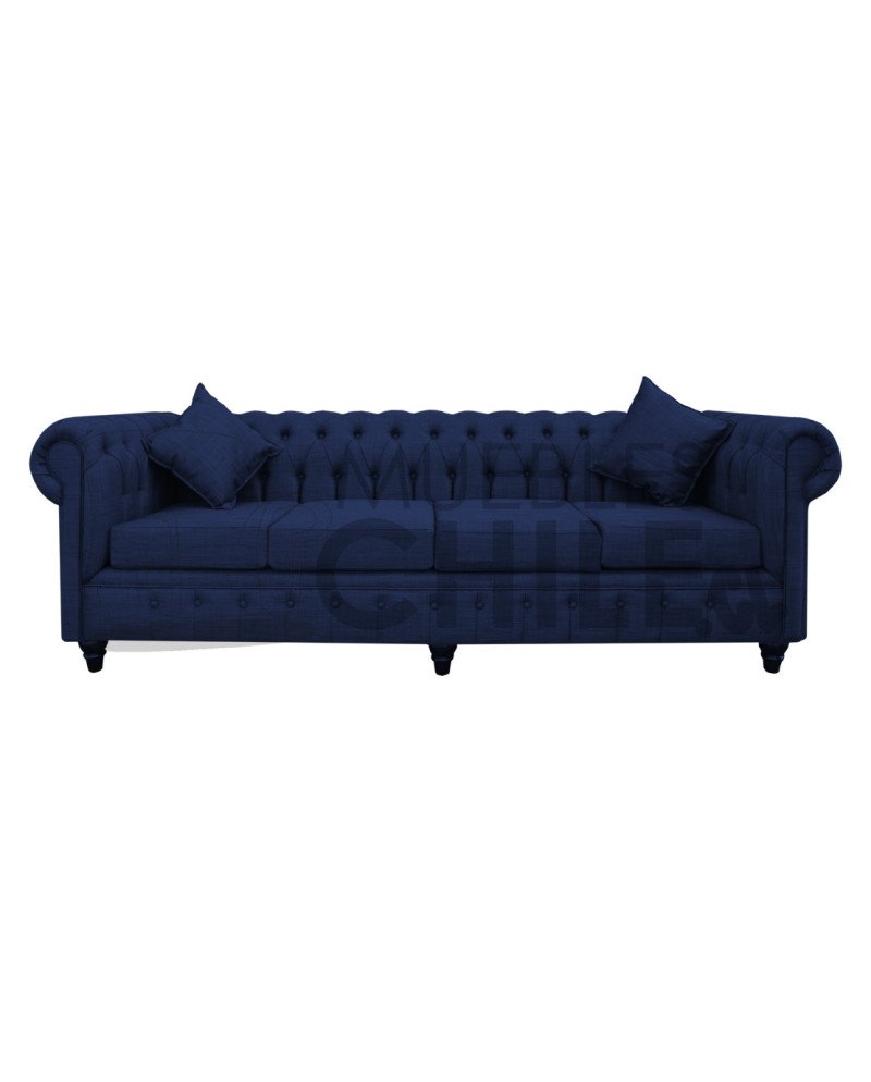 SOFA CHESTERFIELD 4 CUERPOS LINO