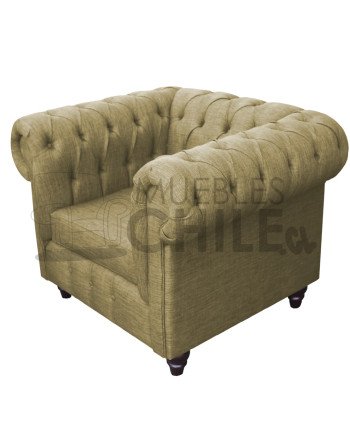 SILLON CHESTERFIELD 1 CUERPO LINO