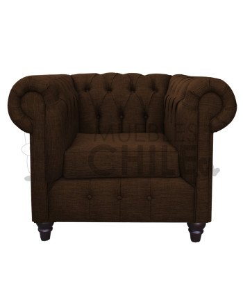 Sillón Chesterfield 1 Cuerpo Lino – Sillón Clásico Elegante y Resistente