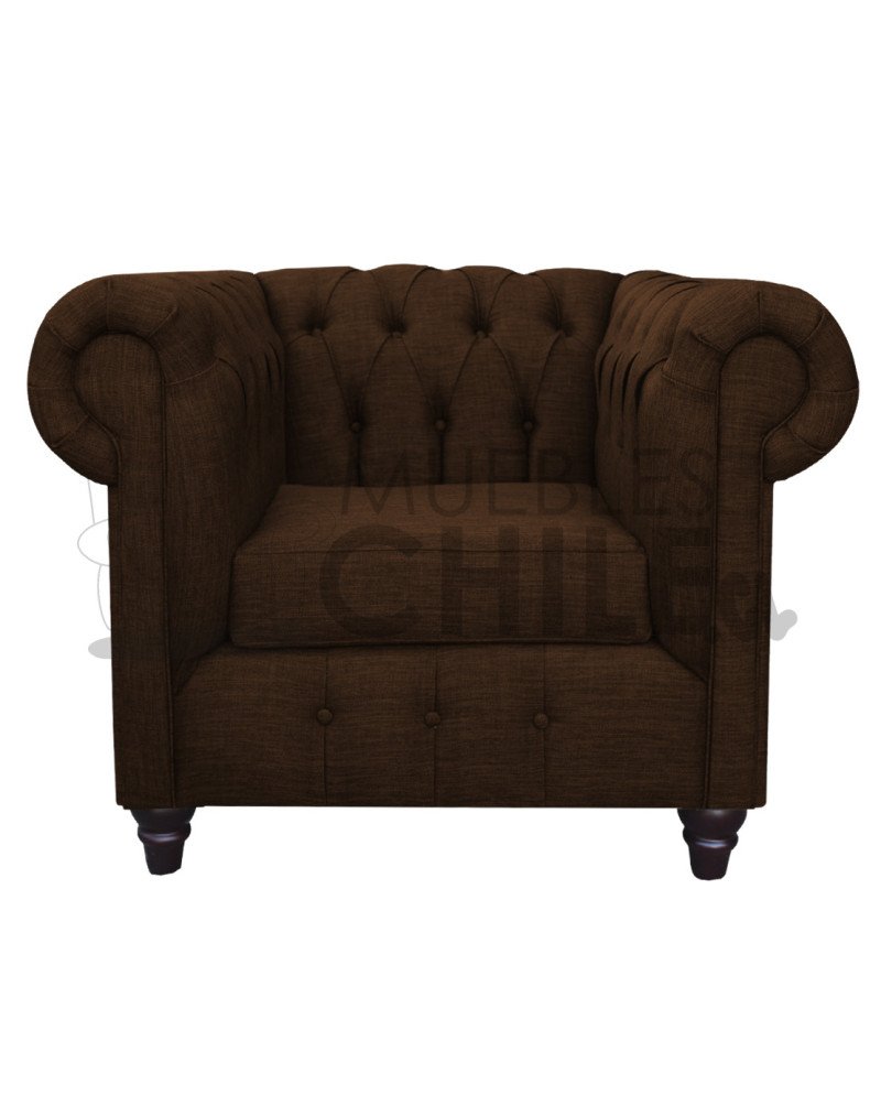 Sillón Chesterfield 1 Cuerpo Lino – Sillón Clásico Elegante y Resistente