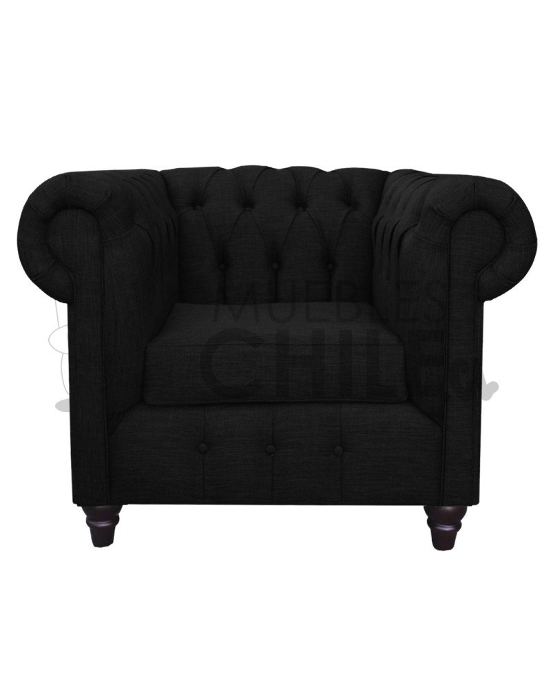 Sillón Chesterfield 1 Cuerpo Lino – Sillón Clásico Elegante y Resistente