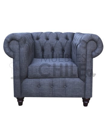 Sillón Chesterfield 1 Cuerpo Lino – Sillón Clásico Elegante y Resistente